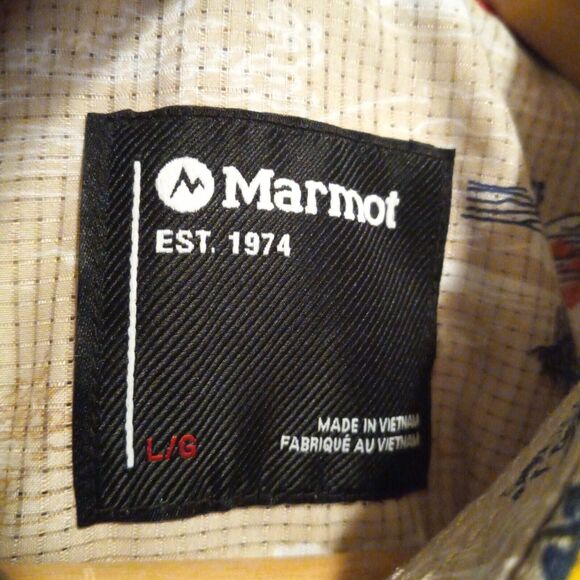 Marmot x Bronco Syrocco Button Front Shirt-Large-Vented-Quick Dry-UPF-Pocket - Picture 9 of 10